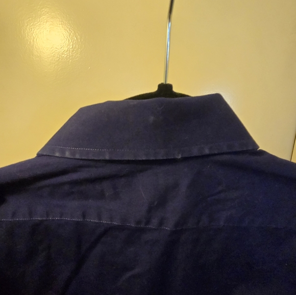 Express Blue Casual Button Down‎ Shirt Fitted Large - Picture 7 of 9